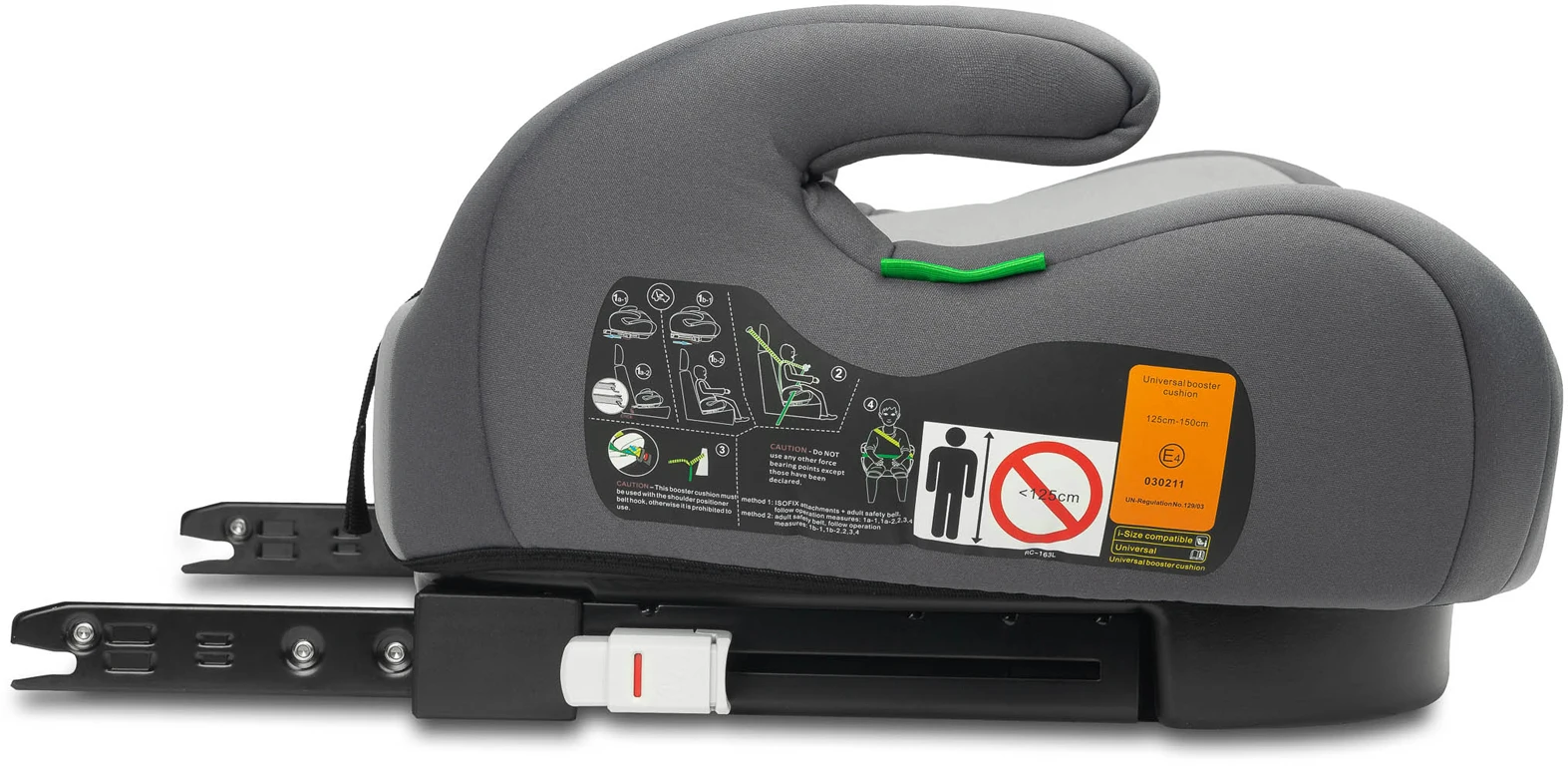 Автокрісло - бустер Caretero Puma ISOFIX I-SIZE (125-150 см) Grey